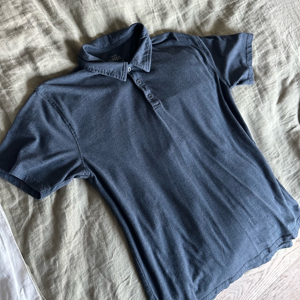 True Classic Polo Shirt – Heather Blue – Men’s Size Large